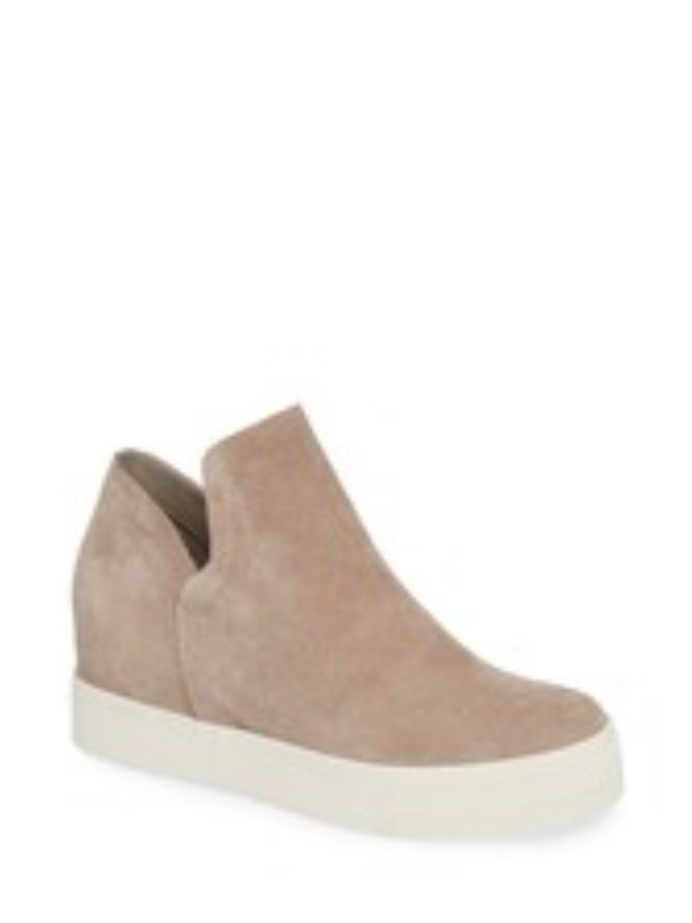 Steve Madden Wrangle Wedge Taupe Suede Slip-On Ankle Bootie Sneakers